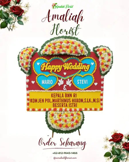 Papan Bunga Pernikahan Munduk Temu